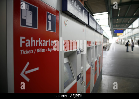 Ticket machine, railway station, Stuttgart, Baden-Wuerttemberg, Germany Stock Photo