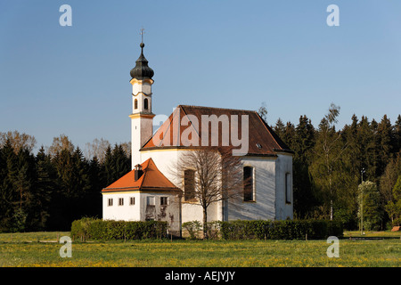 St Leonhard chapel, Dietramszell, Upper Bavaria, Germany Stock Photo