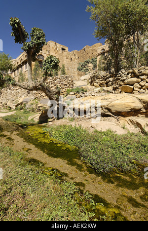 Mountain village, jemenian highland, Yemen Stock Photo