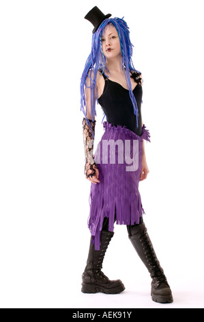Fashion portrait of a young Goth girl Stock Photo