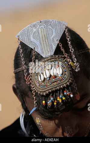 Mali, Anderamboukane Near Gao, Girl From Wodaabe Tribe Dressed For ...