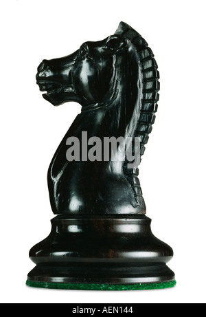 Chess piece Black Knight Stock Photo