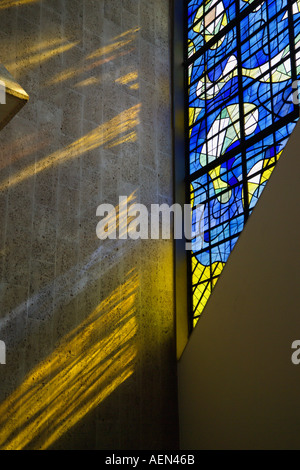 Stained Glass Window Roman Catholic Cathedral Liverpool England Stock Photo