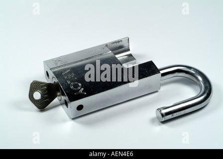 Open Padlock Stock Photo