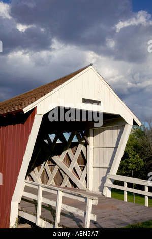 Imes covered bridge, Madison County, Iowa USA Stock Photo