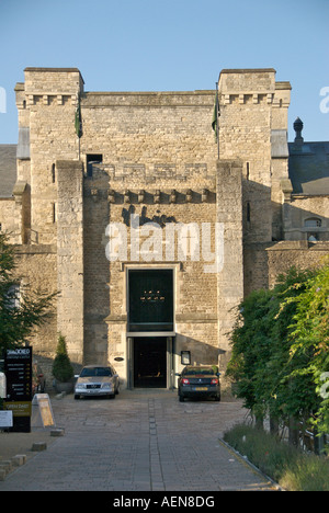 The front of the Malmaison Hotel in Oxford. Two cars are parked outside Stock Photo