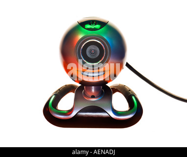 webcam camera kamera cam lens eye cut out Stock Photo