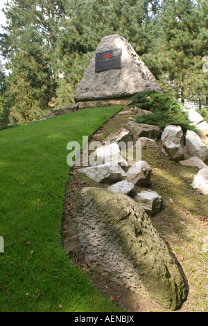 The Memorial to the 29th Division just inside the Newfoundland Memorial Park Beaumont Hammel France Stock Photo