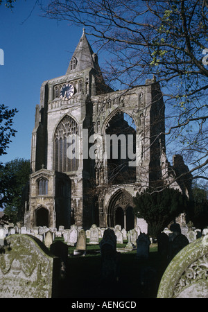 Ruins of the ancient Abbey of Crowland Parts are still used as a church Lincolnshire Stock Photo