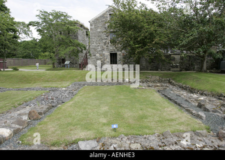 Ruins of rushen abbey ballasalla IOM Stock Photo