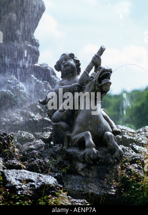 Weikersheim, Schloßpark, Herkulesbrunnen, Detail Stock Photo