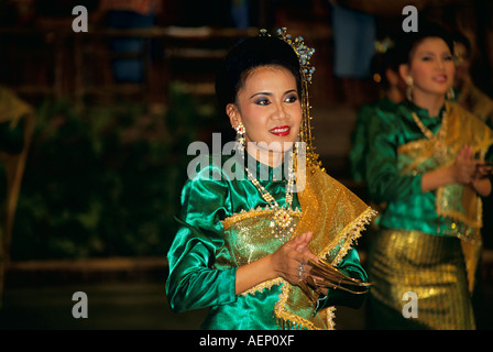 Female fingernail dancer, Riverside Rose Garden, Sampran Nakorn Pathom, near Bangkok, Thailand Stock Photo