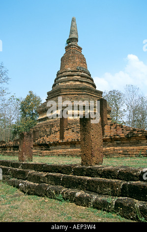 A chedi, Kamphaeng Phet Historical Park, Kamphaeng Phet, Thailand Stock Photo