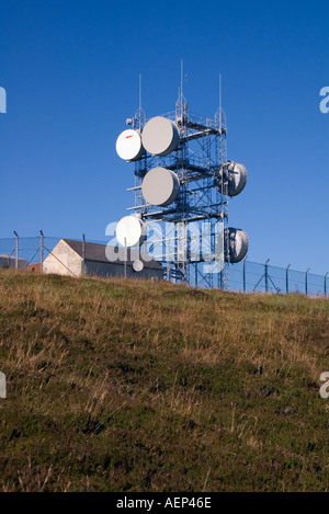 dh Wideforth Hill ST OLA ORKNEY Telecommunications Microwave relay link station mast tower telecoms uk dish telephone telecom antenna communications Stock Photo