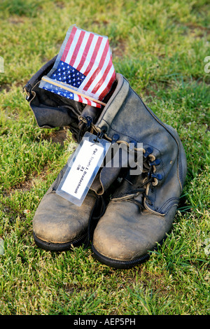 Silence of The Dead Voices of The Living Display on The Mall A Witness to End the War in Iraq May 11 to 14 2006 Washington DC Stock Photo