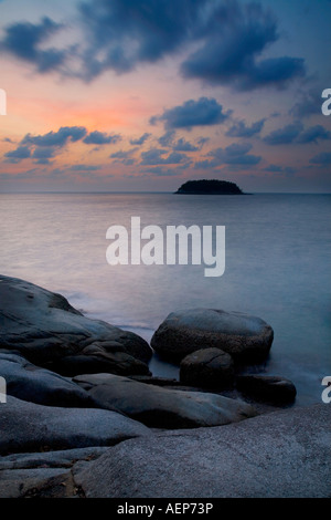 Sunset from Kata Beach, Phuket, Thailand Stock Photo