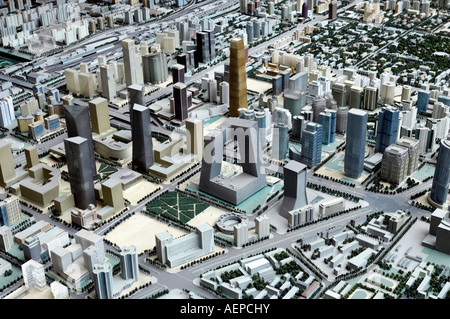 CBD area in the model of Beijing s city master plan at Beijing Planning Exhibition Hall 29 Aug 2007 Stock Photo