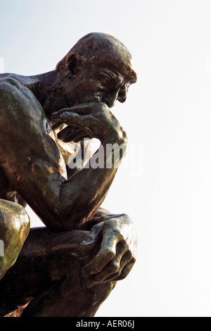 copy of the thinker of rodin of the typical south east of france old ...