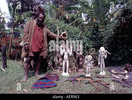 Craft souvenirs  for sale Highlands Papua  New Guinea Stock 