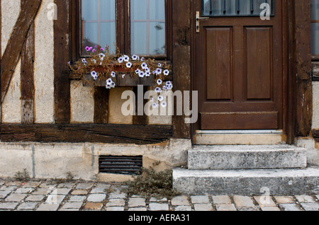 Porch of old house in the village Stock Photo