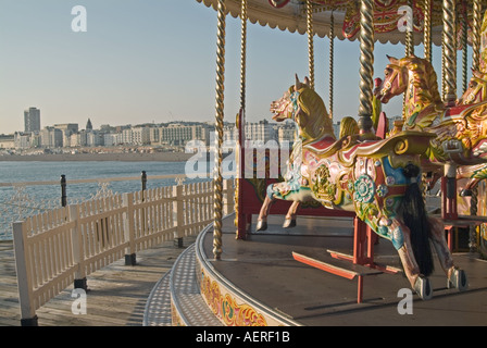 view of Brighton from the Palace Pier Brighton Sussex England UK Stock Photo