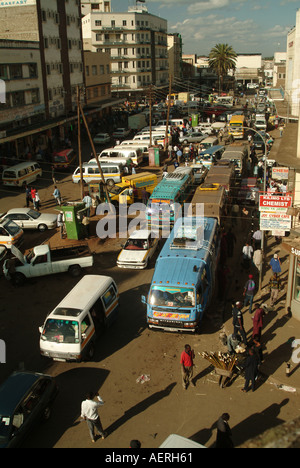 Traffic jam on Latema road in the centre of Nairobi. Kenya, Africa Stock Photo