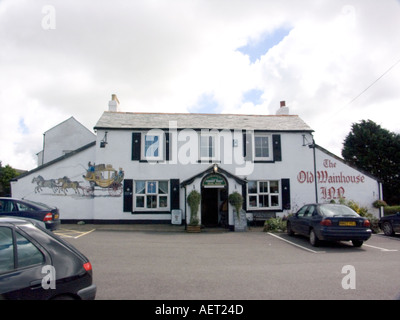 Country Pub, The Old Wainhouse Inn, Wainhouse Corner, St Gennys, on the Atlantic Highway A39 between Kilkhampton and Camelford, Stock Photo