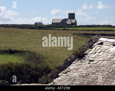 The 11th century parish church of St Materiana Tintagel North Cornwall Stock Photo