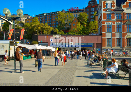 Södermalmstorg square in central Stockholm on the island of Södermalm Stock Photo