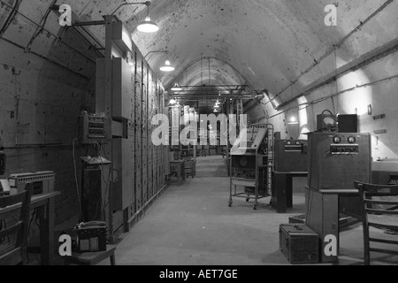 Secret wartime WW2 headquarters in tunnels under Dover Castle Kent Stock Photo