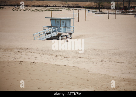 Life Guard Station in Manhattan Beach, Los Angeles County, California, USA Stock Photo