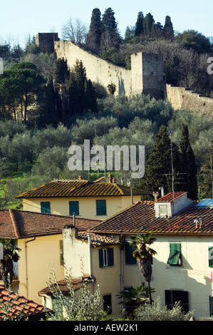 walls of Fort Belvedere Forte di Belvedere Florence Tuscany Italy Europe Stock Photo