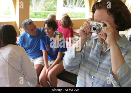 Florida Key Biscayne,St. Agnes Church,Betancourt Family Reunion,Cuban,Hispanic Latin Latino ethnic immigrant immigrants minority,visitors travel trave Stock Photo