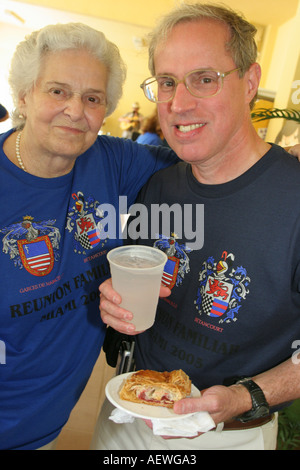 Florida Key Biscayne,St. Agnes Church,Betancourt Family Reunion,Cuban,Hispanic Latin Latino ethnic immigrant immigrants minority,visitors travel trave Stock Photo