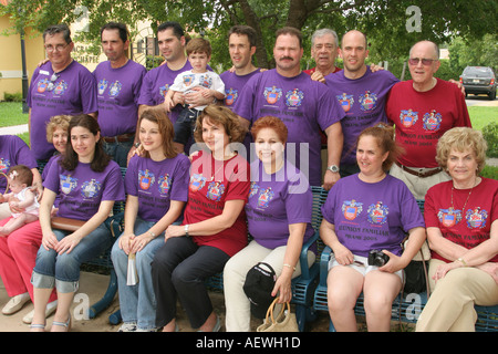 Florida Key Biscayne,St. Agnes Church,Betancourt Family Reunion,Cuban,Hispanic Latin Latino ethnic immigrant immigrants minority,visitors travel trave Stock Photo