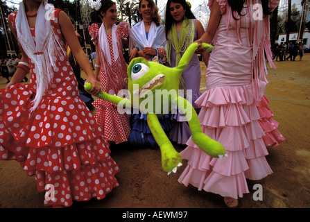 Seville feria de Abril Stock Photo