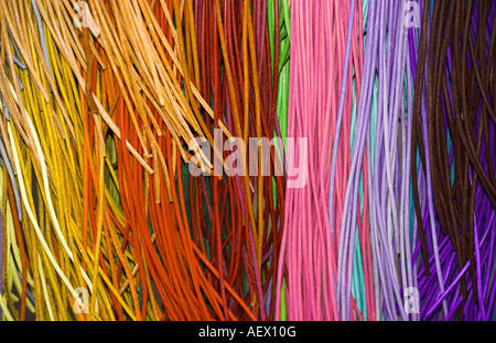 Leather strands Stock Photo