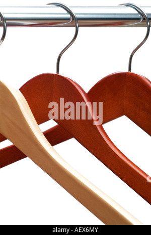 Clothes Hangers Close Up Stock Photo
