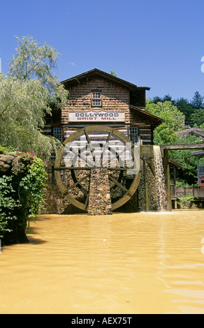 A view of the Dollywood Grist Mill at Dollywood in Pigeon Forge Tennessee, a  theme park owned by country singer Dolly Parton Stock Photo