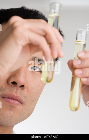 Scientist conducting an experiment Stock Photo