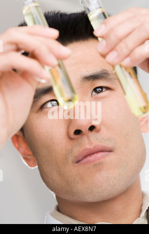 Scientist conducting an experiment Stock Photo