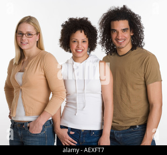 Portrait of three young adults Stock Photo