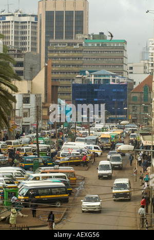 Busy Latema road in Kenya's capital Nairobi. Kenya, Africa Stock Photo