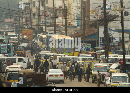 Busy Latema road in Kenya's capital Nairobi. Kenya, Africa Stock Photo