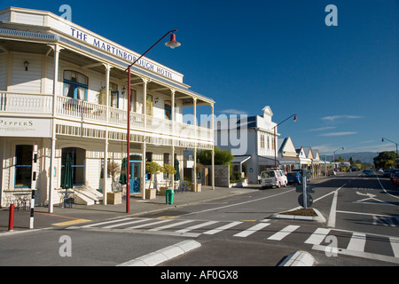 Historic Martinborough Hotel Martinborough Wairarapa North Island New Zealand Stock Photo