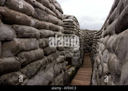 The World War 1 Yorkshire Trench system built by 49th West Riding Division near the Yser canal at Boesinghe Boezinge Stock Photo