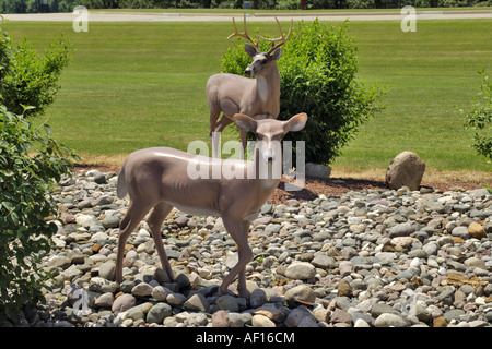 Santa s Rheindeer at Bronner s Christmas wonderland Frankenmuth Michigan MI Stock Photo