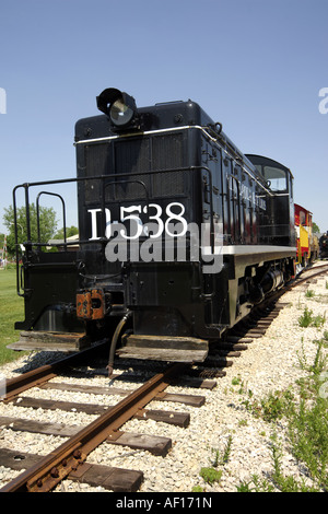 Locomotive at the National Railroad Museum Green Bay Wisconsin WI Stock Photo