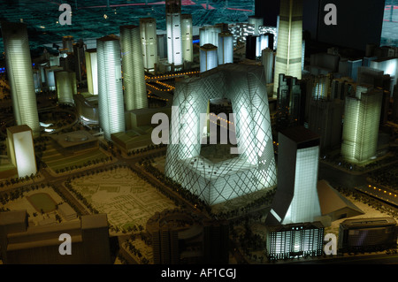 CBD area in the model of Beijing s city master plan at Beijing Planning Exhibition Hall 29 Aug 2007 Stock Photo