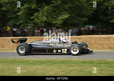 Nigel Mansell in Lotus F1 car at Goodwood Festival of Speed Stock Photo